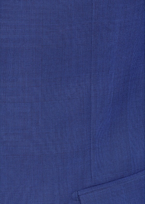 Costume 2 pièces Slim en laine bleue Prince de Galles - Father and Sons 46521