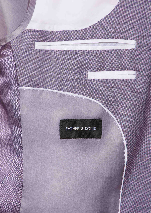 Costume 2 pièces Slim en laine unie violine - Father and Sons 64526