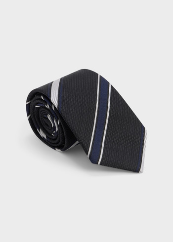Pince à cravate lémurien argenté et strass bleu -  France
