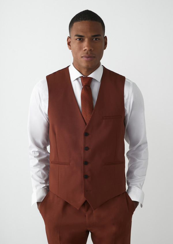 gilet costume homme rouge