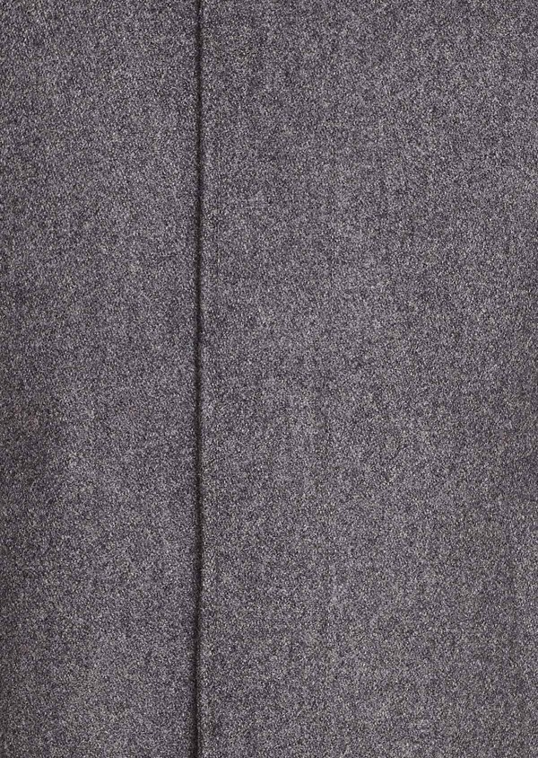 Manteau en laine mélangée unie gris moyen - Father and Sons 31582