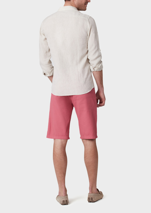 Bermuda en coton stretch uni rose - Father and Sons 33757