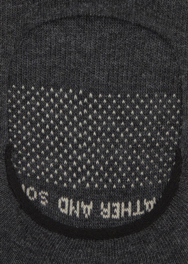 Chaussettes invisibles en coton melangé gris foncé à motif fantaisie - Father and Sons 37730