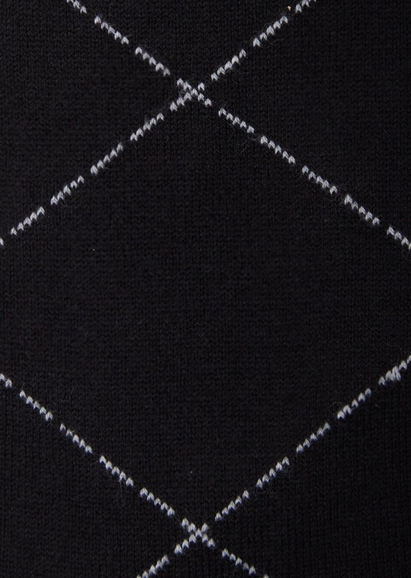 Chaussettes en coton mélangé noir à motifs géométriques - Father and Sons 37623