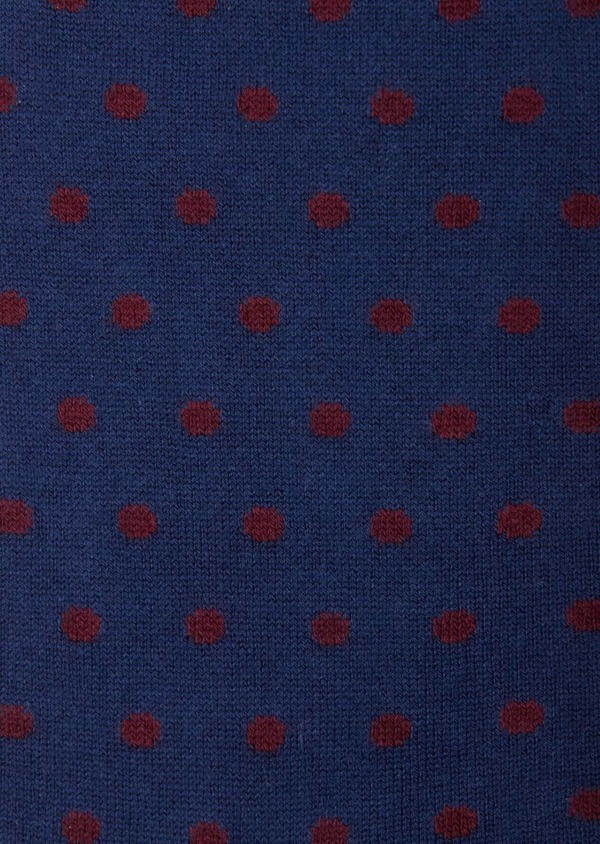 Chaussettes en coton mélangé bleu à pois - Father and Sons 37632