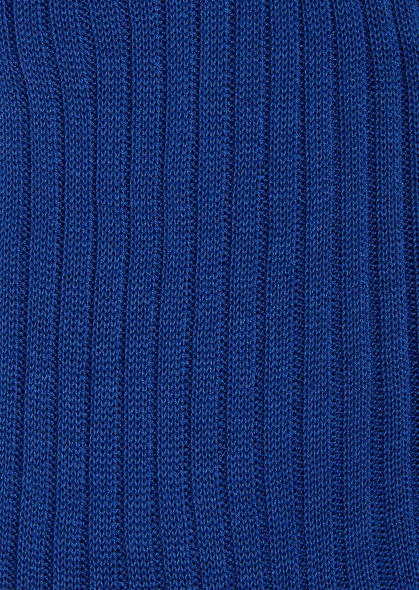 Chaussettes en coton fil d'Ecosse uni bleu - Father and Sons 40786