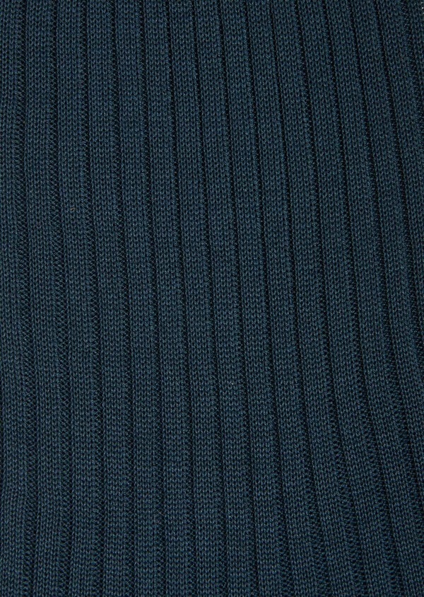 Chaussettes en coton fil d'Ecosse uni bleu - Father and Sons 40788