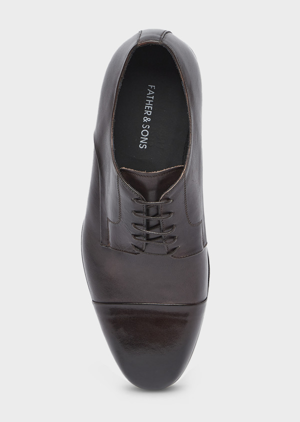 Derbies en cuir lisse marron - Father and Sons 41719
