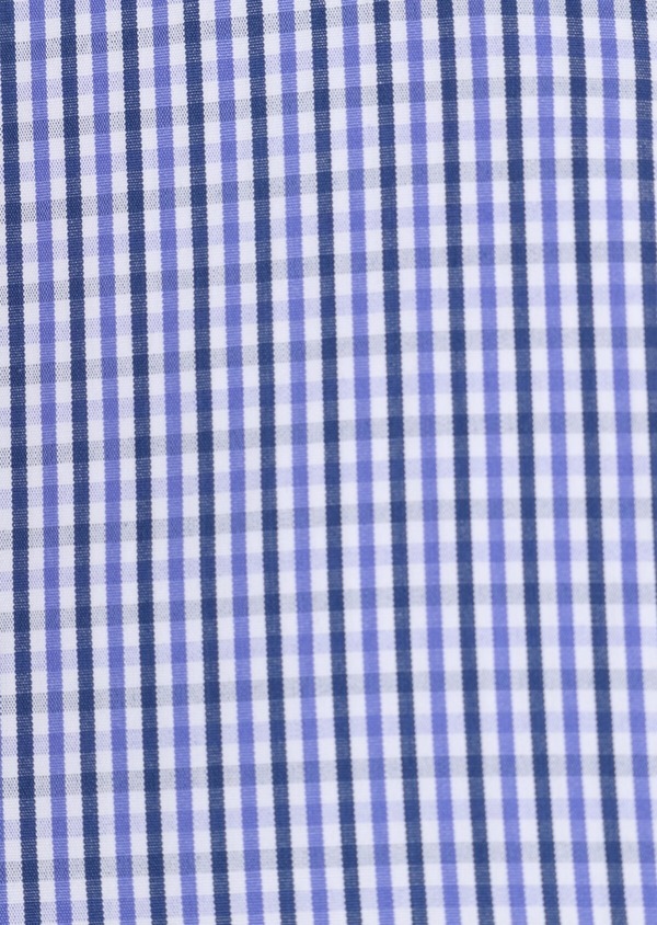 Chemise habillée Regular en popeline de coton à carreaux bleus et blancs - Father and Sons 34897