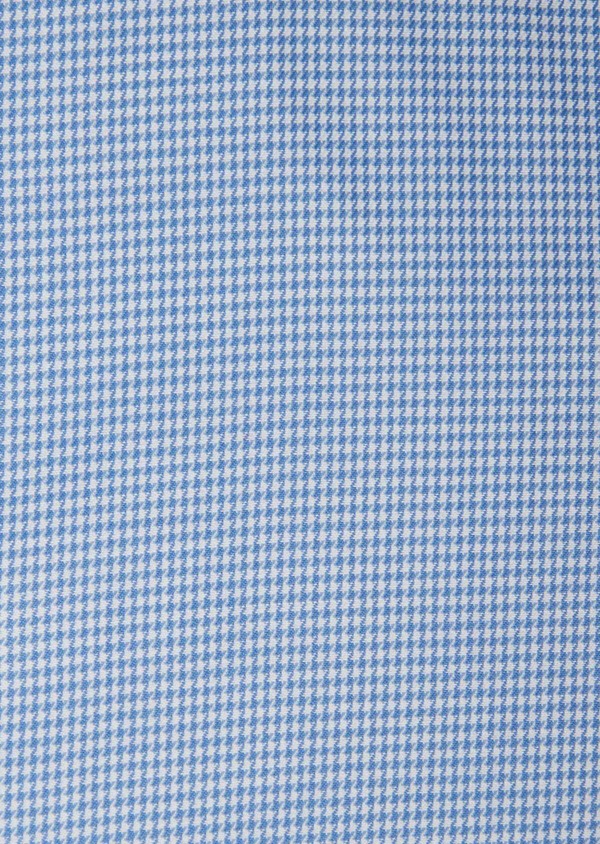 Chemise habillée Slim en popeline de coton bleu azur à motif fantaisie - Father and Sons 38995