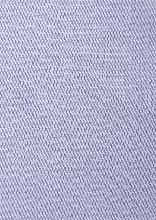 Chemise habillée Slim en coton Jacquard bleu chambray à motif fantaisie bleu et blanc - Father and Sons 35789