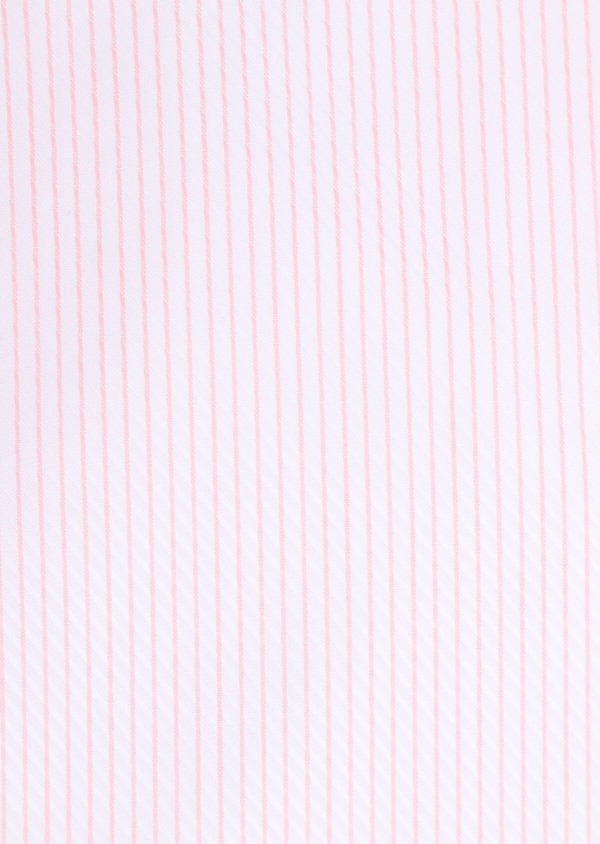 Chemise habillée Slim en coton Jacquard à rayures roses et blanches - Father and Sons 34905