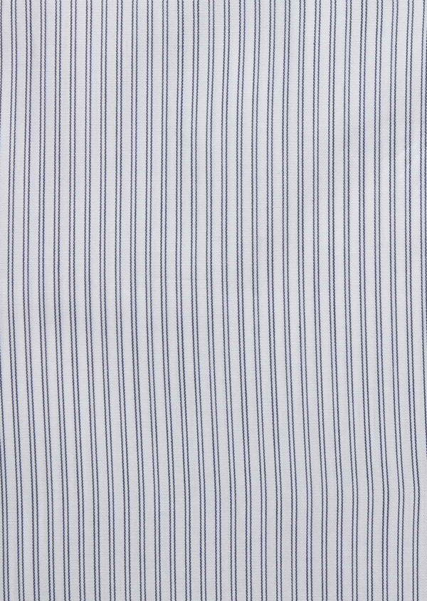 Chemise habillée Slim en popeline de coton blanc à rayures - Father and Sons 38364