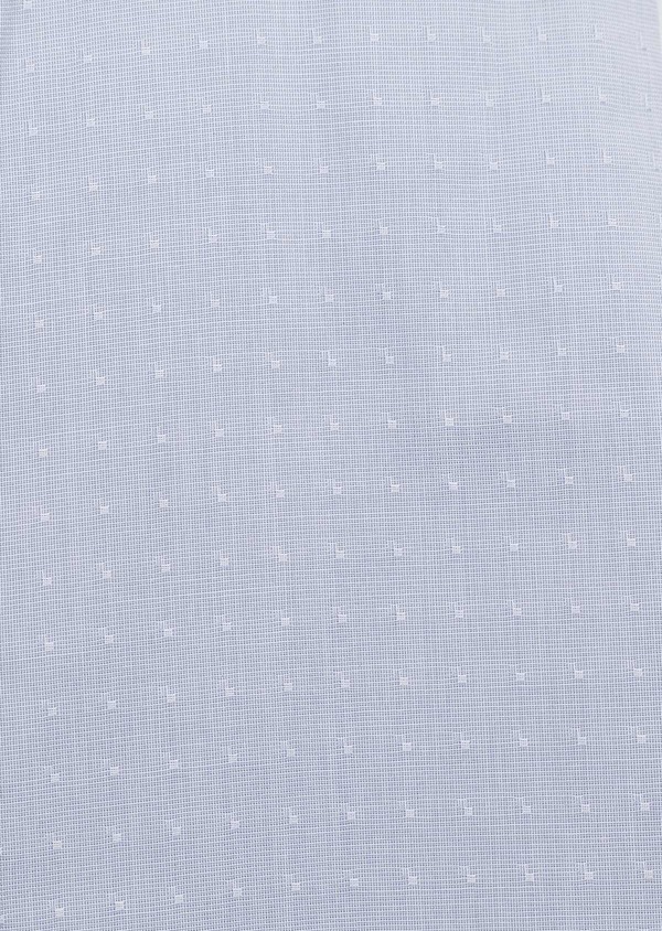Chemise habillée Slim en popeline de coton bleu gris à motif fantaisie - Father and Sons 32283