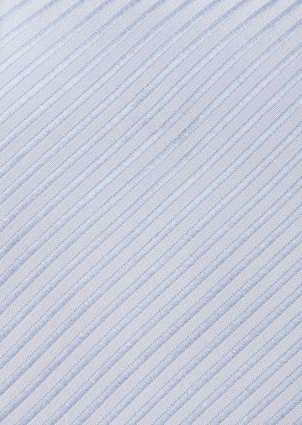 Cravate large en soie à rayures bleu ciel - Father and Sons 41052