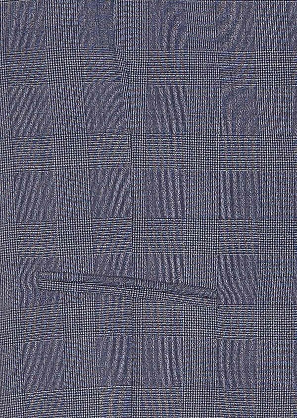 Gilet de costume en laine bleu chambray Prince de Galles - Father and Sons 33116