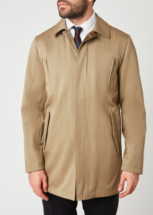 Trench droit uni beige - Father and Sons 27774
