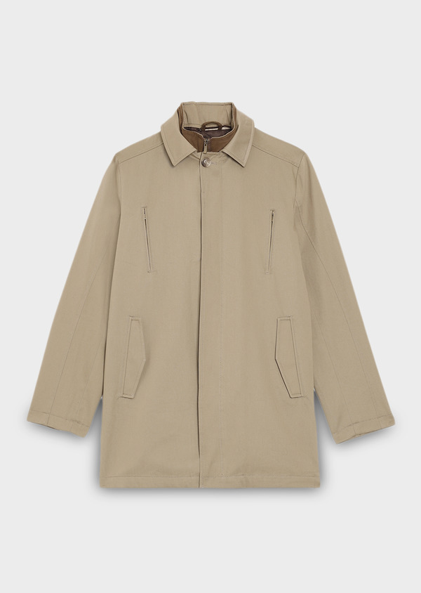 Trench droit uni beige - Father and Sons 27768