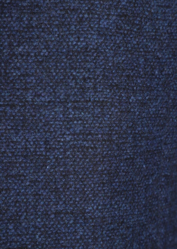 Manteau en laine mélangée bleu indigo à motif fantaisie - Father and Sons 36052