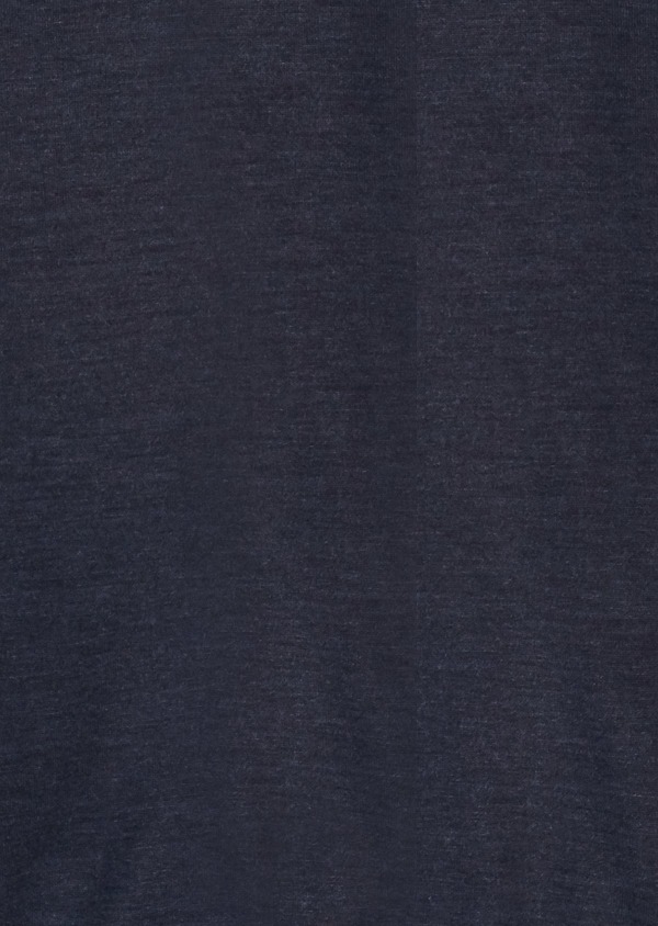 Cardigan en laine mérinos col montant zippé uni bleu indigo - Father and Sons 30788