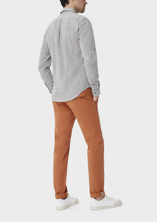 Chino slack skinny en coton stretch uni caramel - Father and Sons 40103