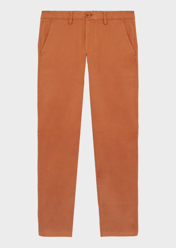 Chino slack skinny en coton stretch uni caramel - Father and Sons 40100