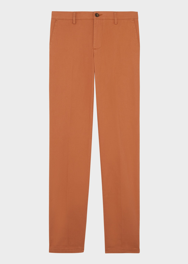 Chino slack skinny en coton stretch uni caramel - Father and Sons 39217