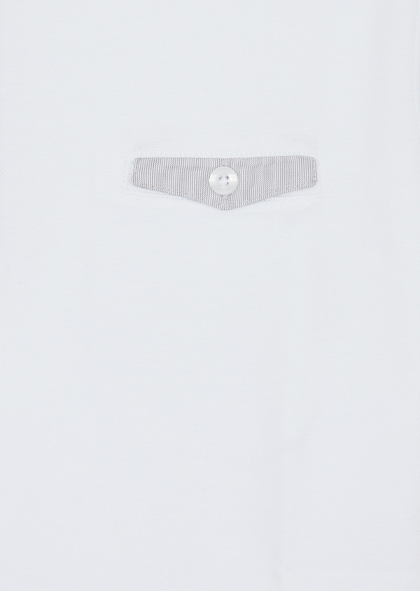 Polo manches courtes Slim en coton uni blanc - Father and Sons 38790