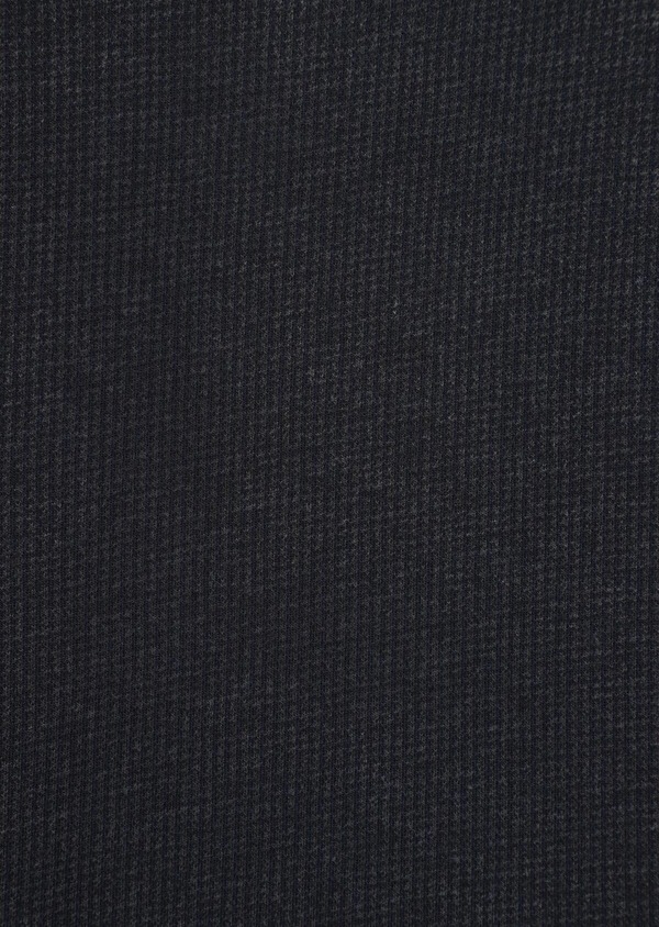 Polo manches longues Slim en coton jersey uni gris chiné et bleu marine - Father and Sons 37034