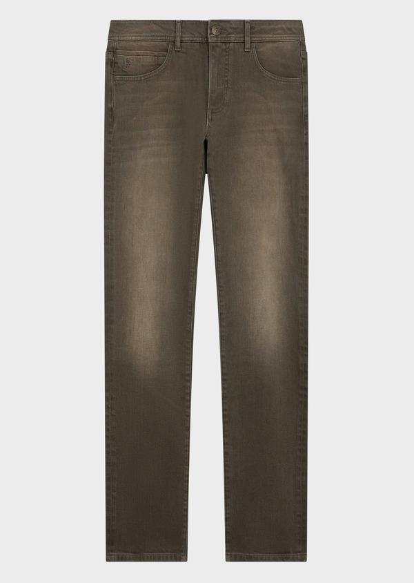 Jean skinny en coton stretch marron glacé - Father and Sons 60250