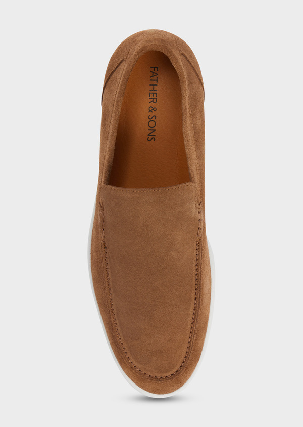 Mocassins en cuir nubuck taupe - Father and Sons 62433