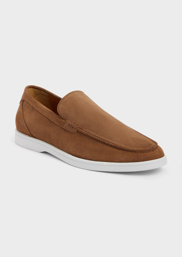 Mocassins en cuir nubuck taupe - Father and Sons 62435