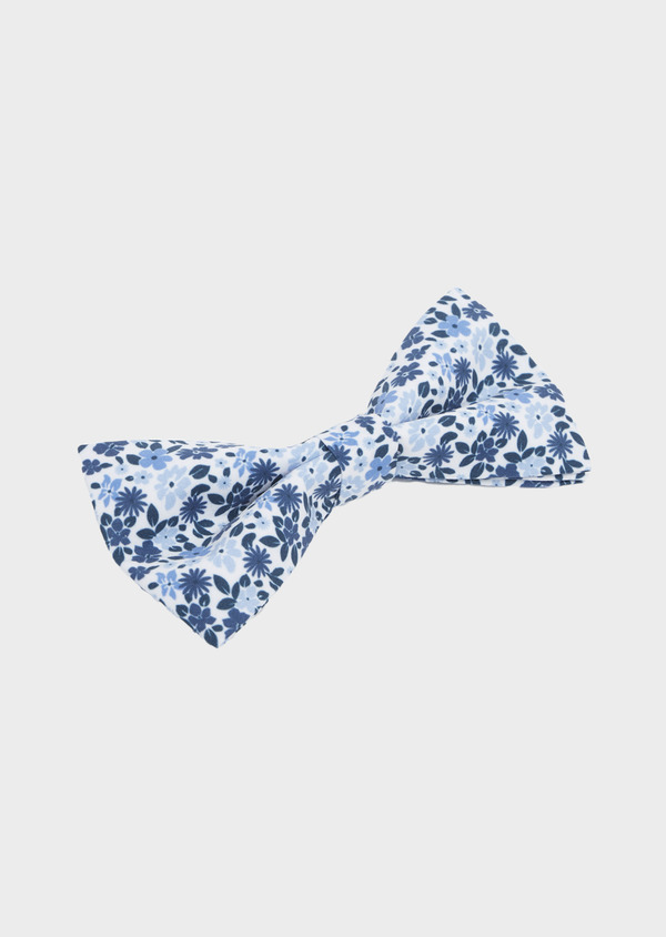 Noeud-papillon bleu prusse à motif fleuri - Father and Sons 42641