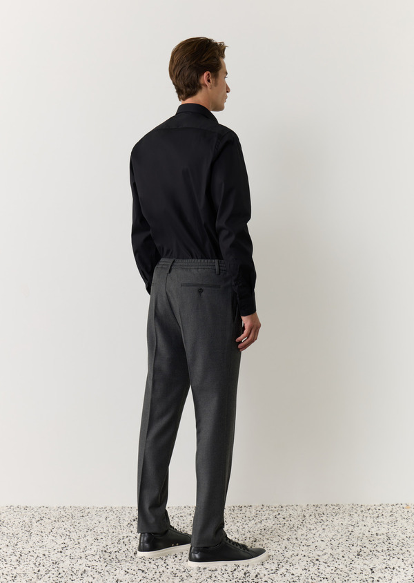 Pantalon coordonnable Slim en laine mélangée unie grise - Father and Sons 59722