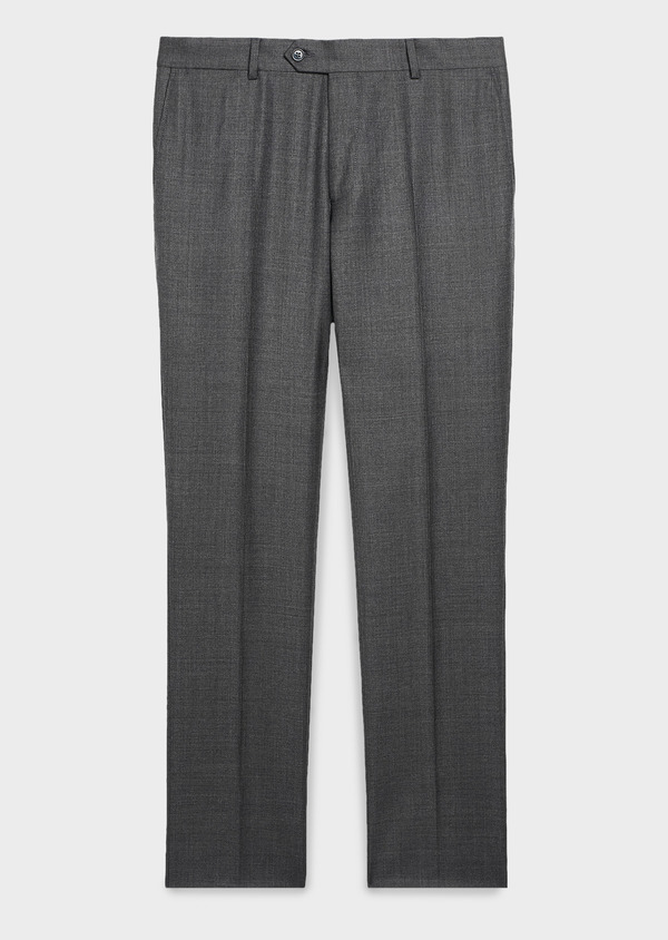 Pantalon de costume Regular en laine Vitale Barberis Canonico grise Prince de Galles - Father and Sons 45665