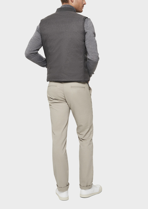 Chino slack skinny en coton stretch uni beige - Father and Sons 47428