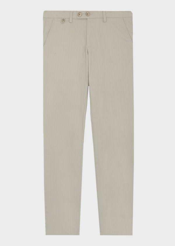 Chino slack skinny en coton stretch uni beige - Father and Sons 47426