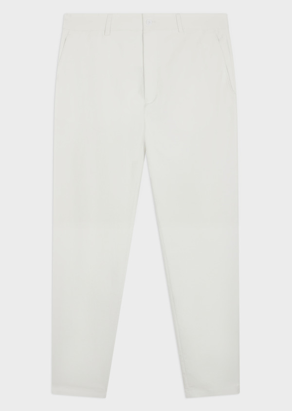 Chino Joueur slack skinny 7/8 uni blanc - Father and Sons 62170