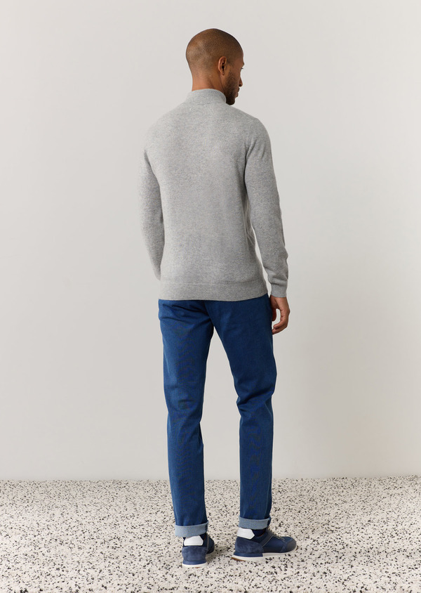 Chino slack skinny en coton stretch uni bleu jeans - Father and Sons 60561