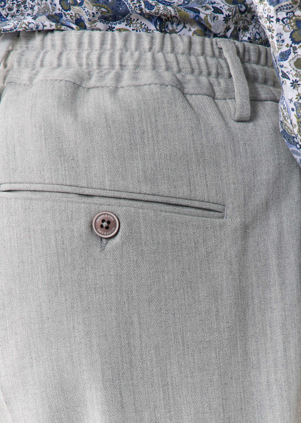Pantalon casual slack skinny uni gris perle - Father and Sons 59438