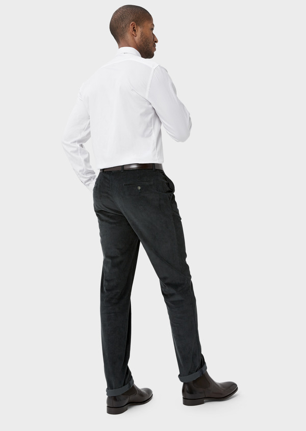 Pantalon coordonnable skinny en velours côtelé vert - Father and Sons 46961