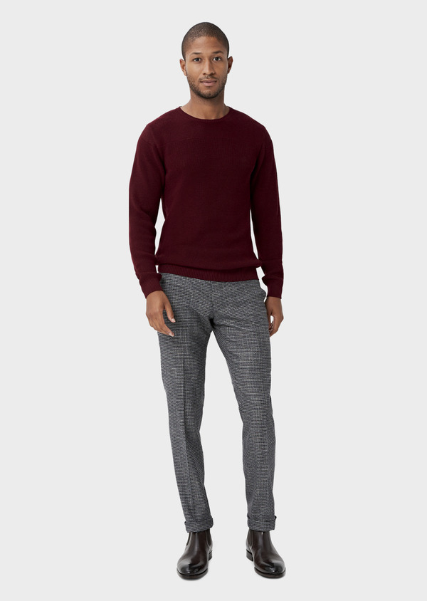 Pantalon coordonnable slim gris à carreaux - Father and Sons 47667