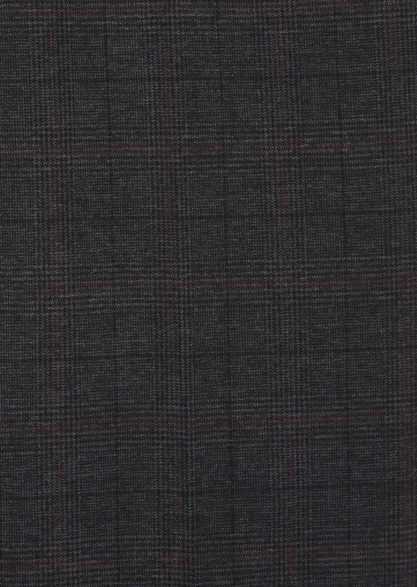 Pantalon coordonnable slim en coton mélangé gris Prince de Galles - Father and Sons 46958