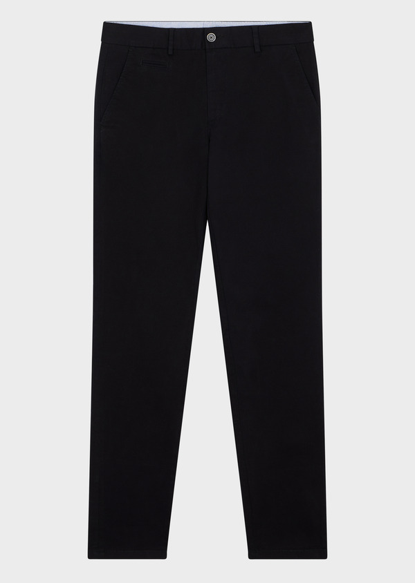 Chino slack skinny en coton stretch uni noir - Father and Sons 59829
