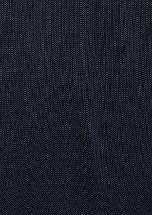 Polo manches longues Slim en coton bleu marine à motif fantaisie - Father and Sons 46853