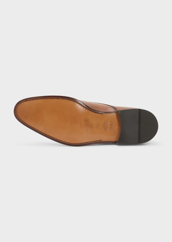 Chaussures à boucles en cuir lisse cognac - Father and Sons 44581