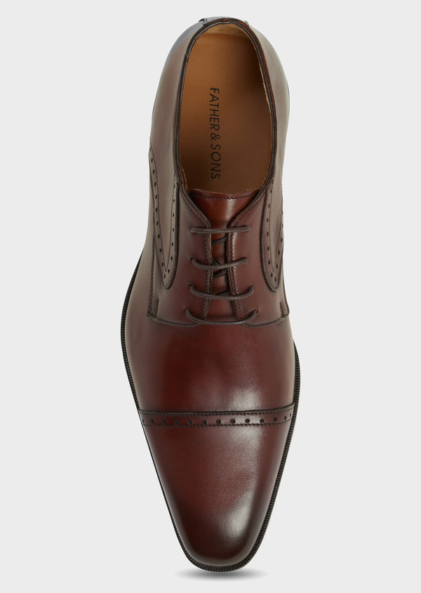 Derbies en cuir lisse marron - Father and Sons 52240