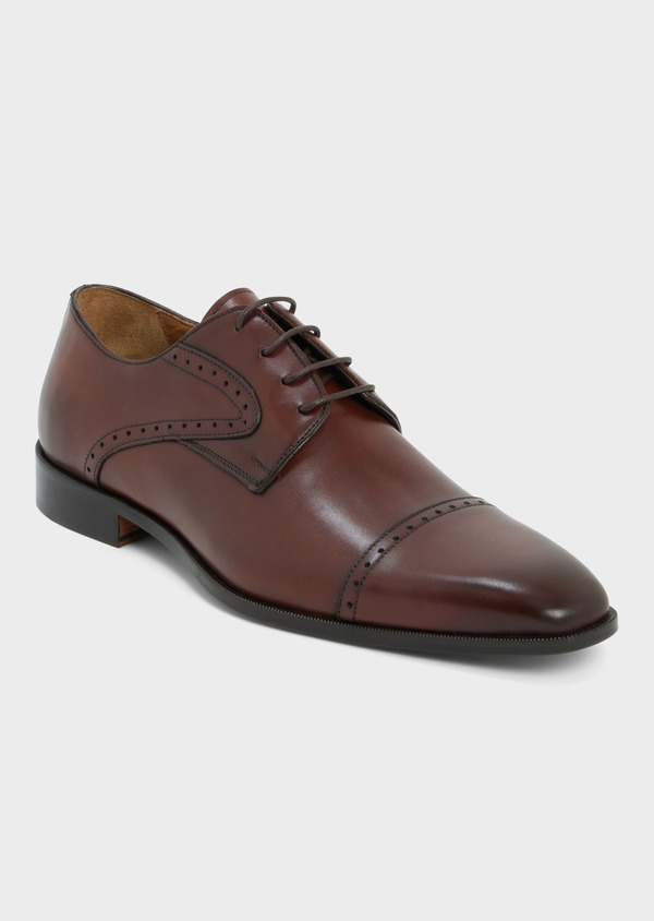 Derbies en cuir lisse marron - Father and Sons 52239