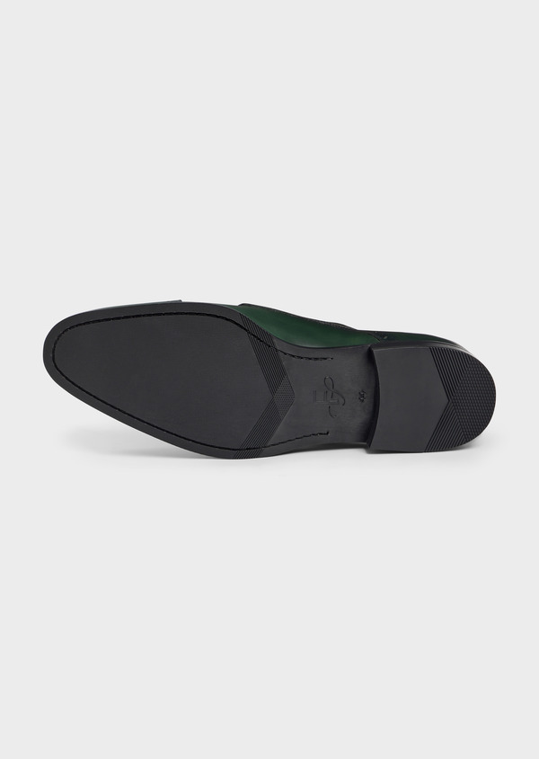 Derbies en cuir lisse vert bouteille - Father and Sons 60630