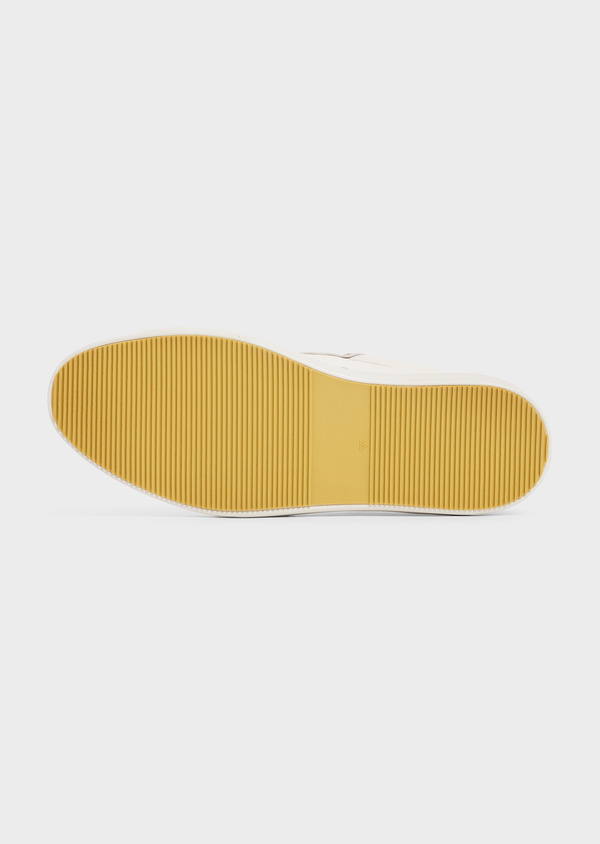 Baskets basses en cuir blanc et détails beiges - Father and Sons 52317